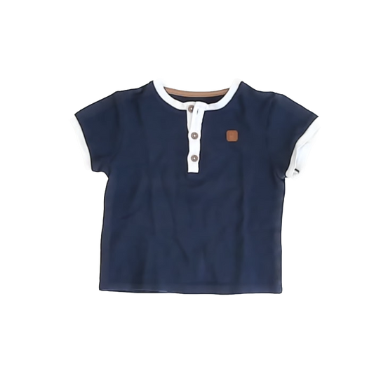 Obaibi Boys Navy Short Sleeve Shirt Size: 18 Months Navy