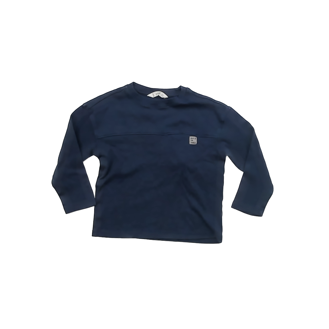 Mango Boys Navy Long Sleeve Shirt Size: 5-6 Years Navy