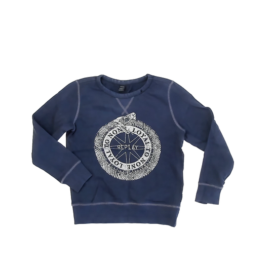 Replay Boys Navy Sweatshirt Size: 8 Years Navy