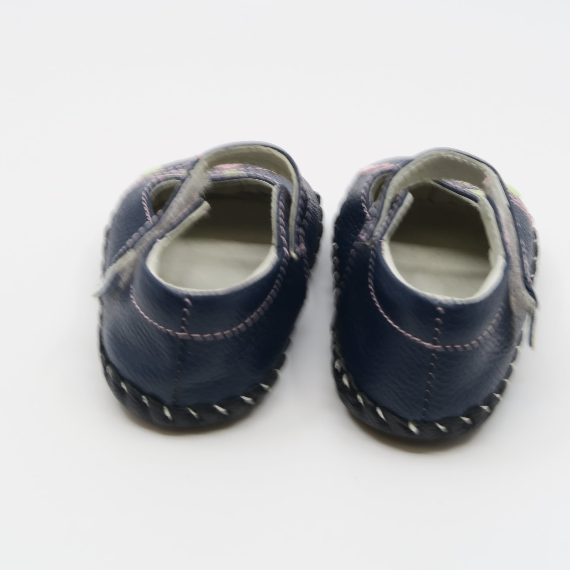 Pediped Girls Navy Shoes Size: 0-6 Months Navy