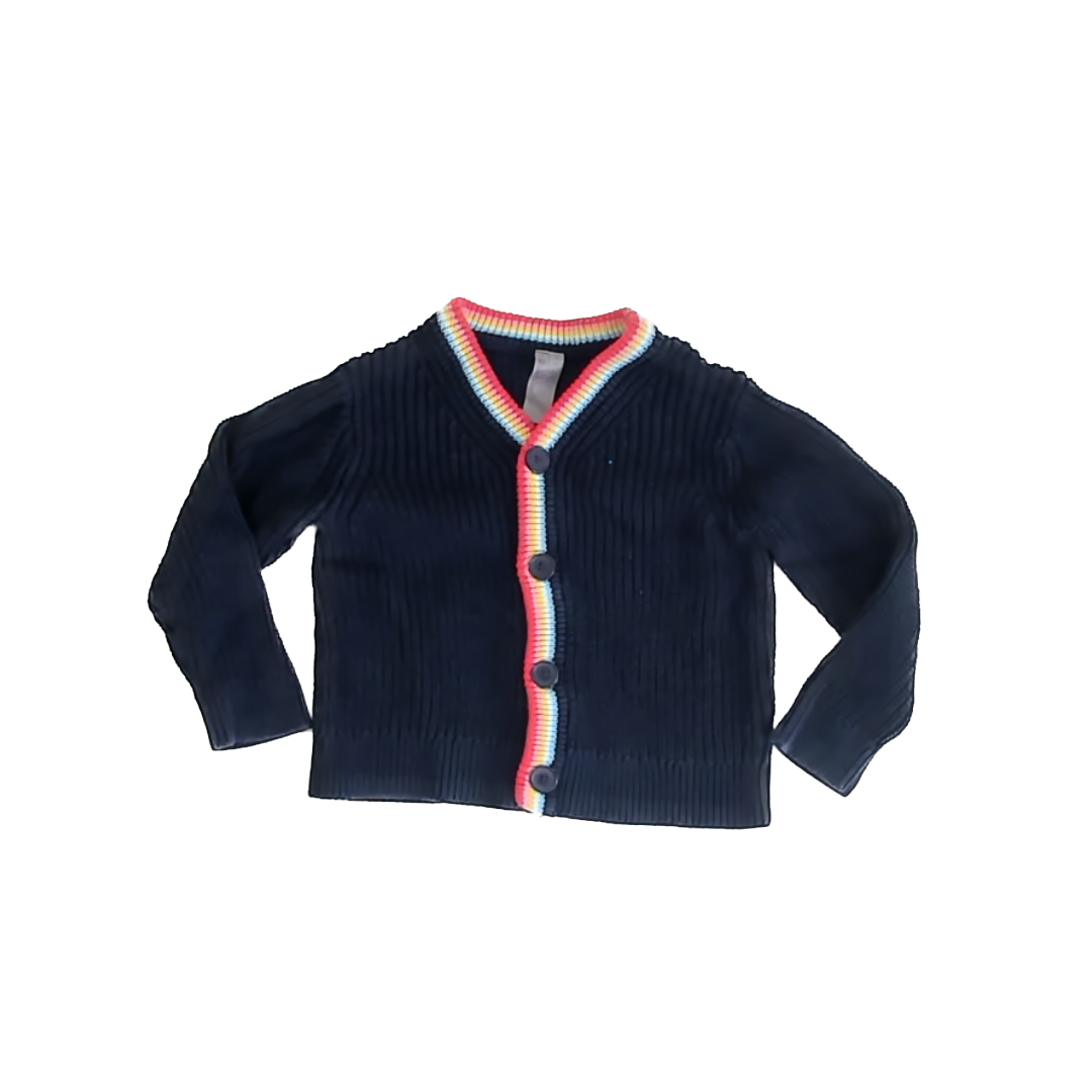 Primary Unisex Navy Cardigan Size: 3T Navy