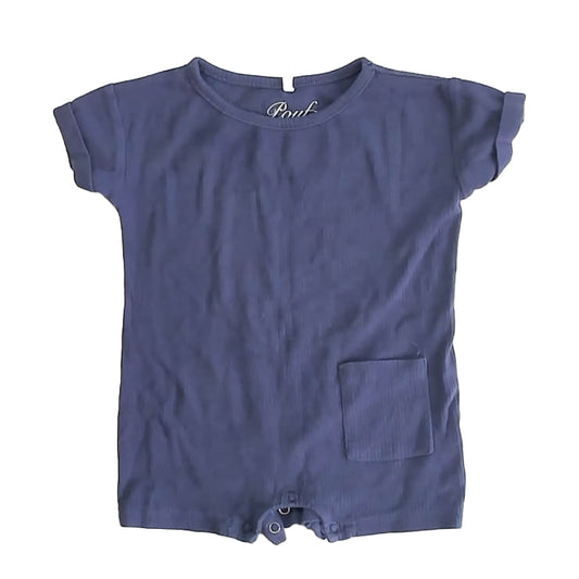 Pouf Boys Navy Romper Size: 9-12 Months Navy