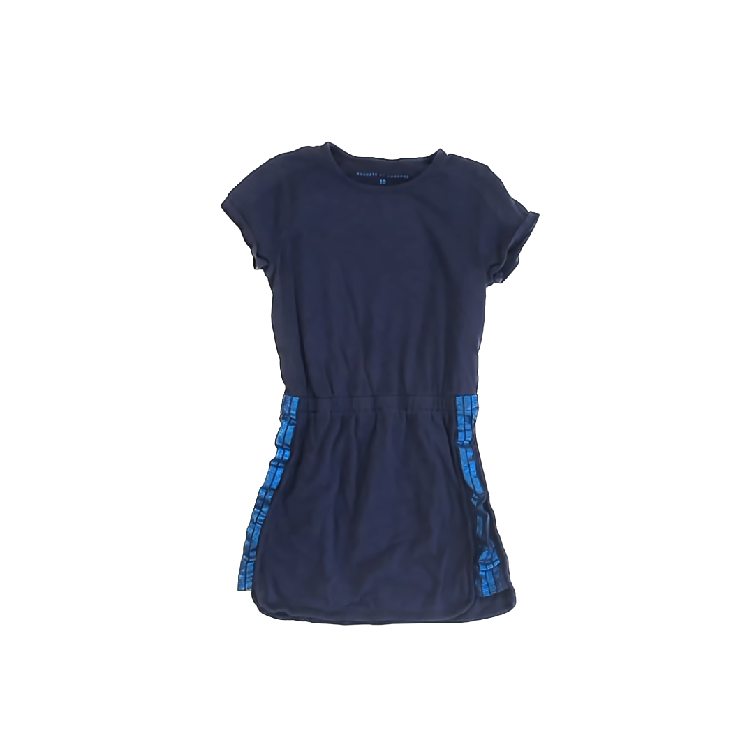 Rockets Of Awesome Girls Navy Dress Size: 10 Years Navy