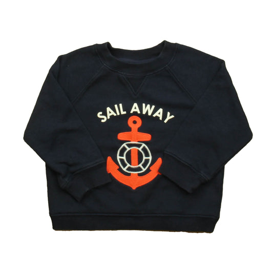 Janie and Jack Boys Navy Sweatshirt Size: 18-24 Months Navy