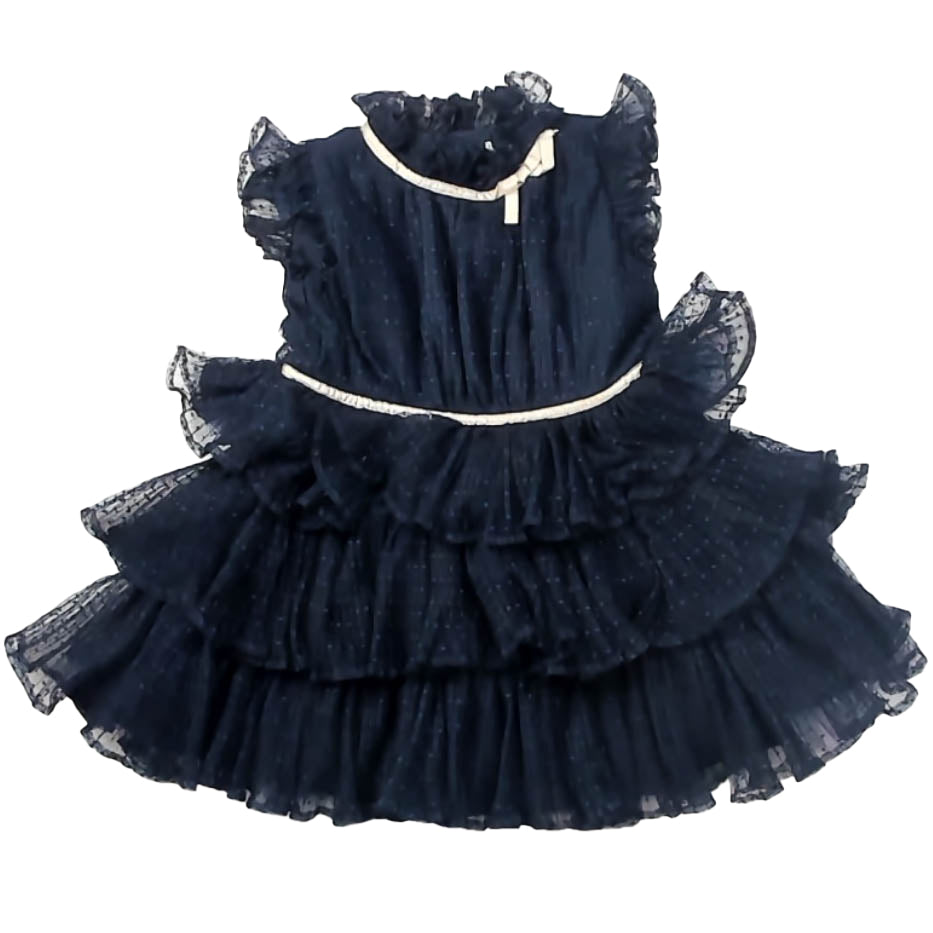 Janie and Jack Girls Navy Special Occasion Dress Size: 4T Navy