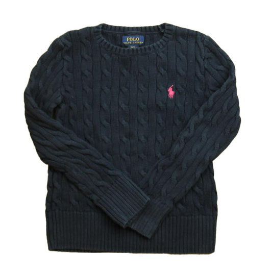 Ralph Lauren Girls Navy Sweater Size: 7 Years