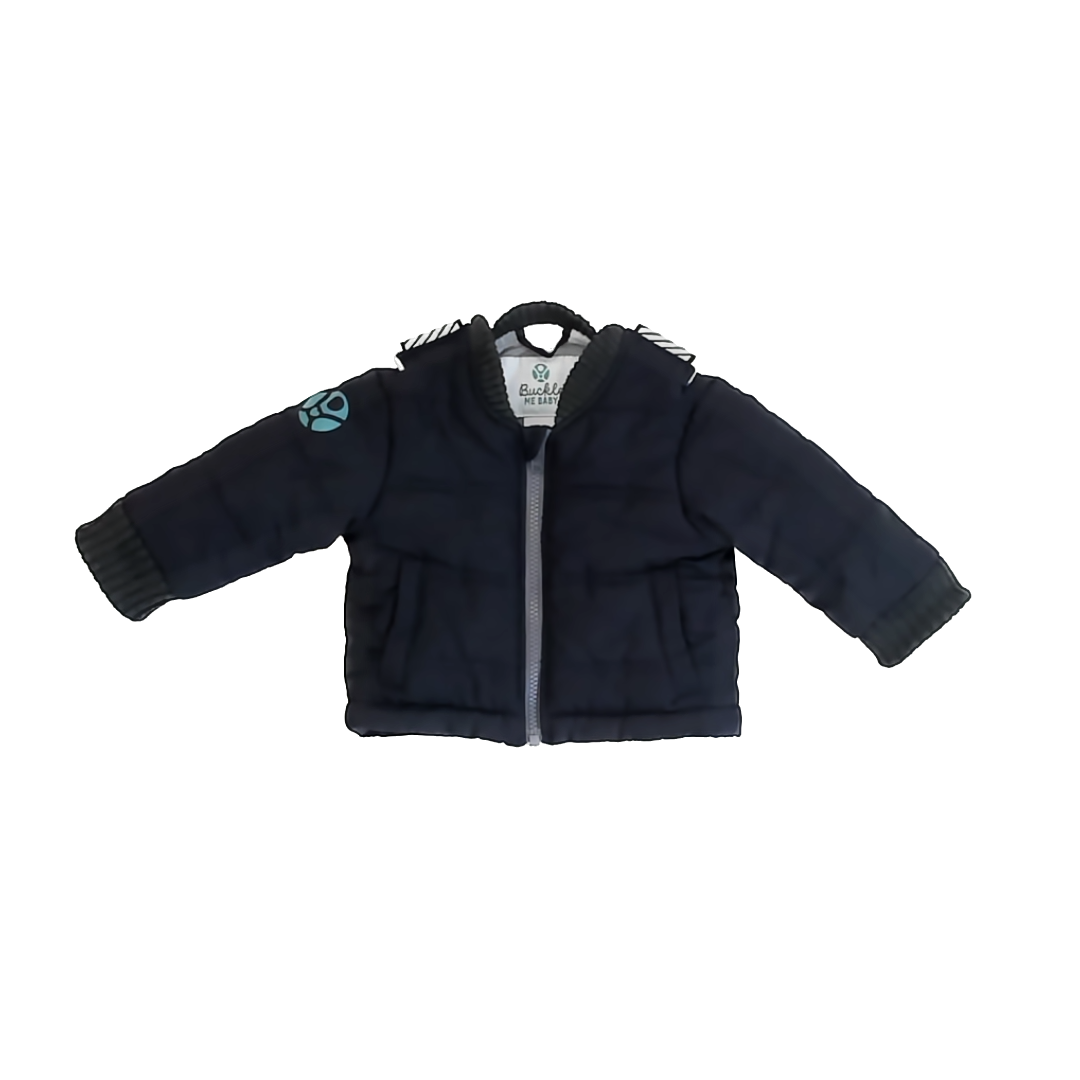 Buckle Me Boys Navy Winter Coat Size: 6-9 Months Navy