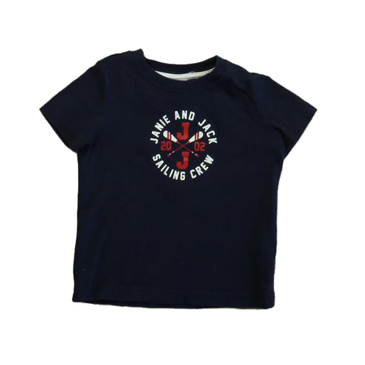 Janie and Jack Boys Navy T-Shirt Size: 6-12 Months Navy