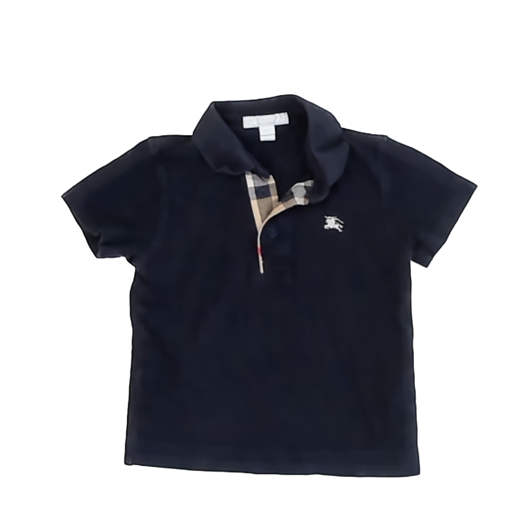 Burberry Boys Navy Polo Shirt Size: 4T Navy
