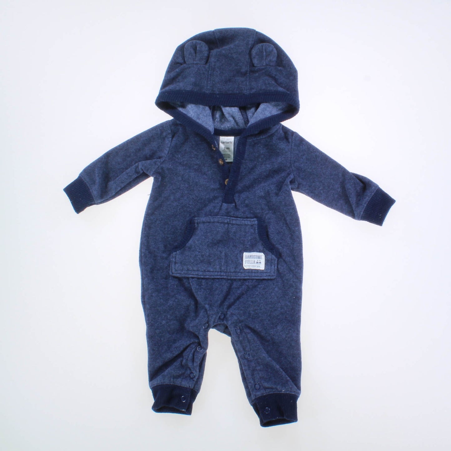 Carter's Boys Navy Long Sleeve Outfit Size: 3 Months Navy