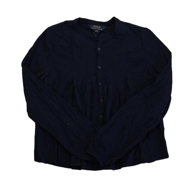 Ralph Lauren Girls Navy Long Sleeve Shirt Size: 12 Years