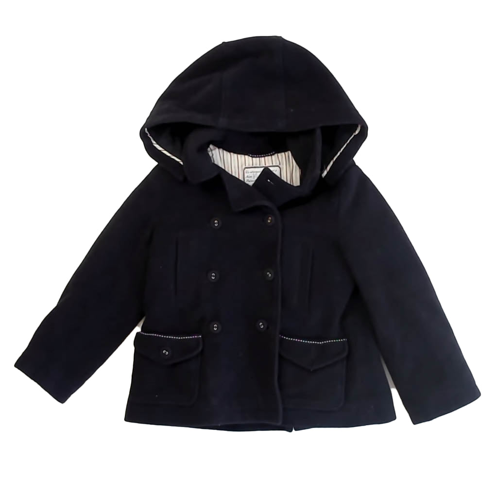 Jacadi Girls Navy Winter Coat Size: 4T Navy
