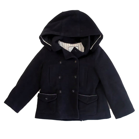 Jacadi Girls Navy Winter Coat Size: 4T Navy
