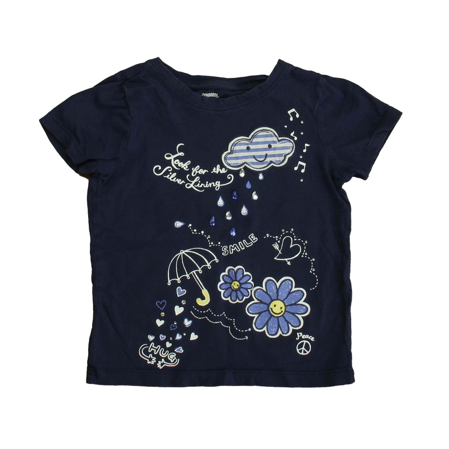 Gymboree Girls Navy T-Shirt Size: 6 Years