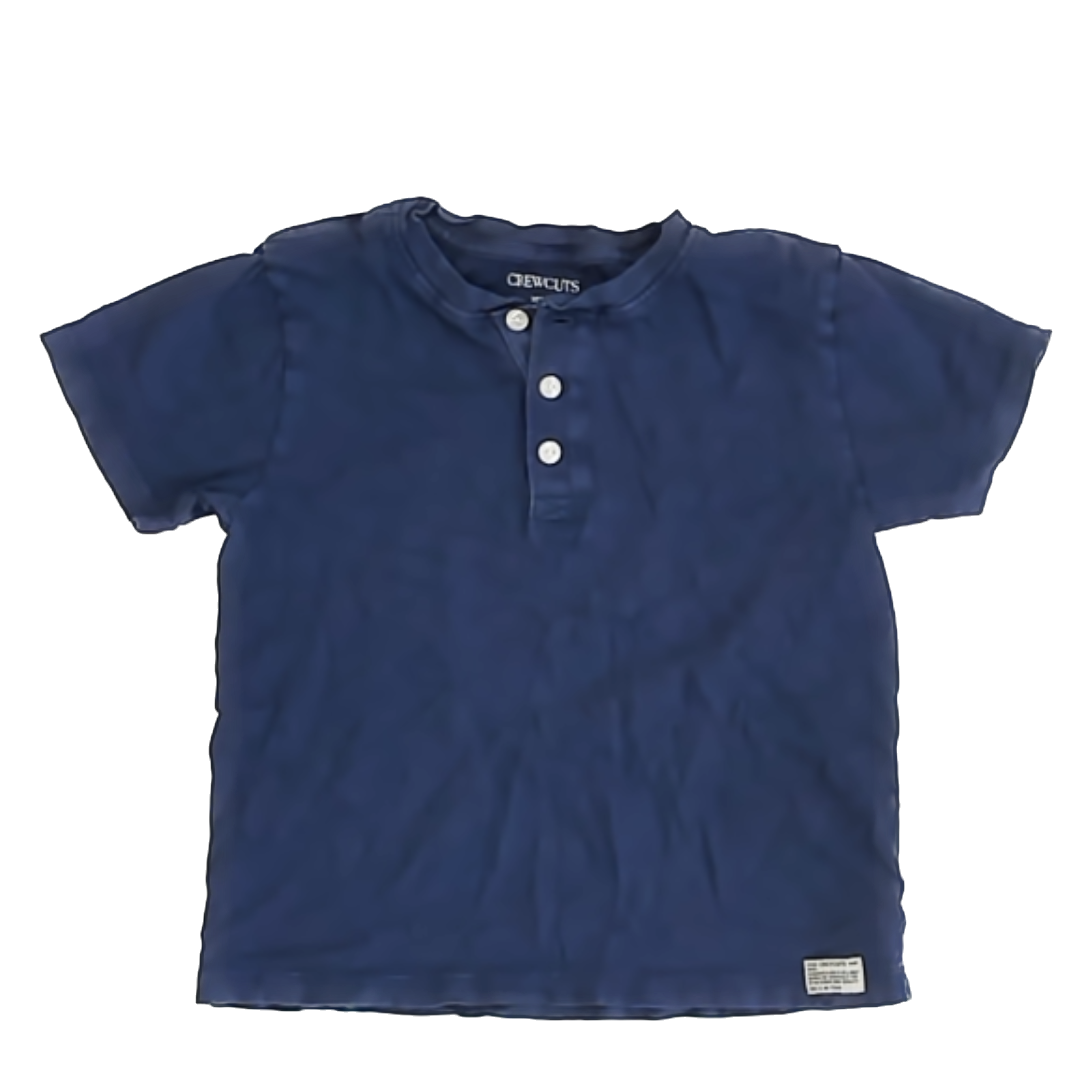 Crewcuts Boys Navy Short Sleeve Shirt Size: XS (4-5T) Navy