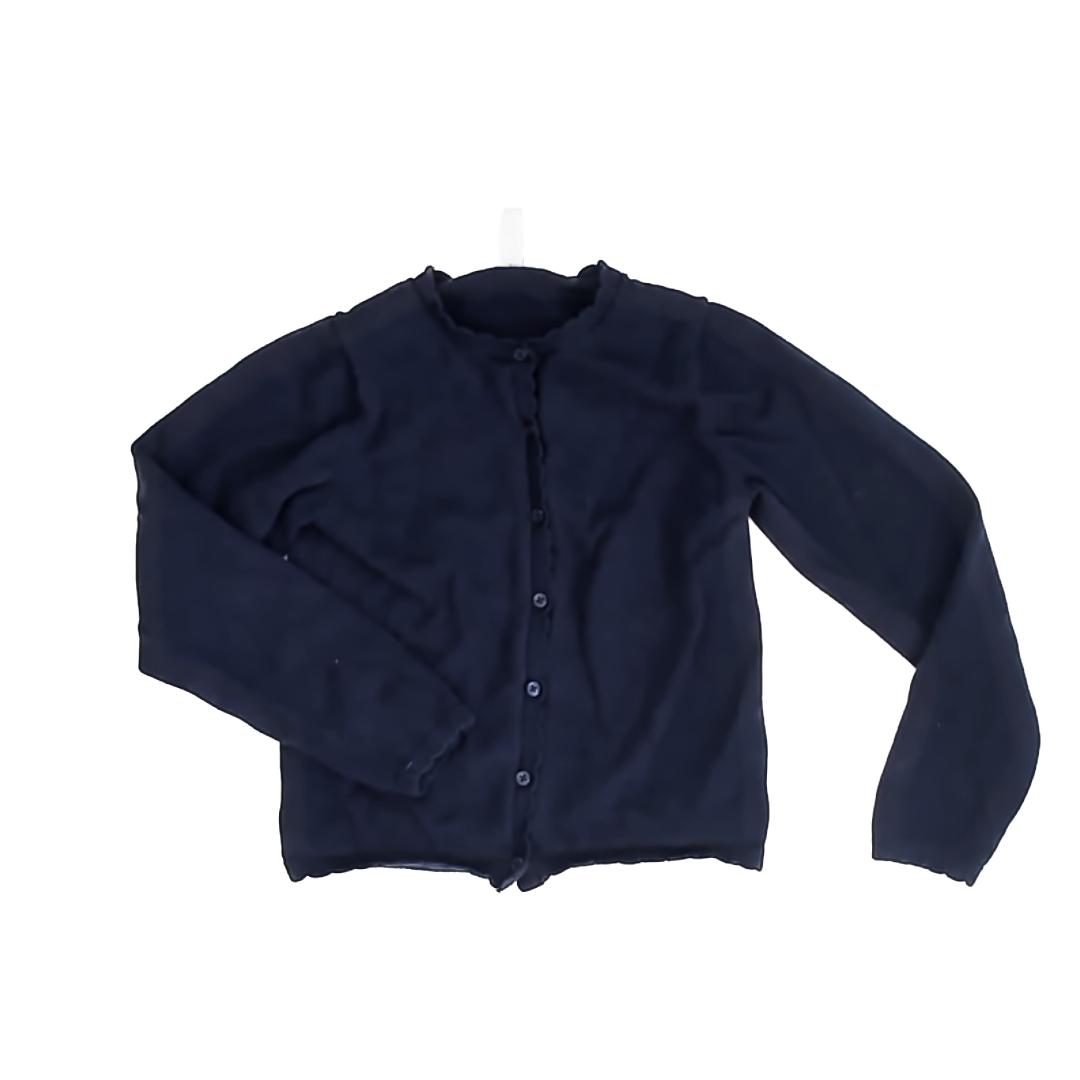 Janie and Jack Girls Navy Cardigan Size: 10 Years Navy