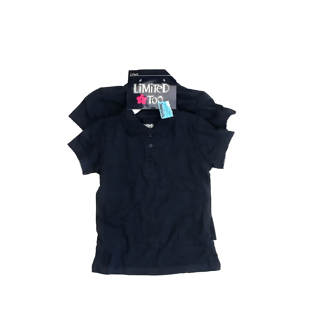 Limited Too Girls Navy Polo Shirt Size: S (7-8 Years) Navy