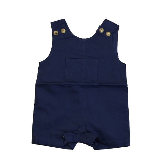 Classic Prep Boys Navy Romper Size: 0-6 Months Navy