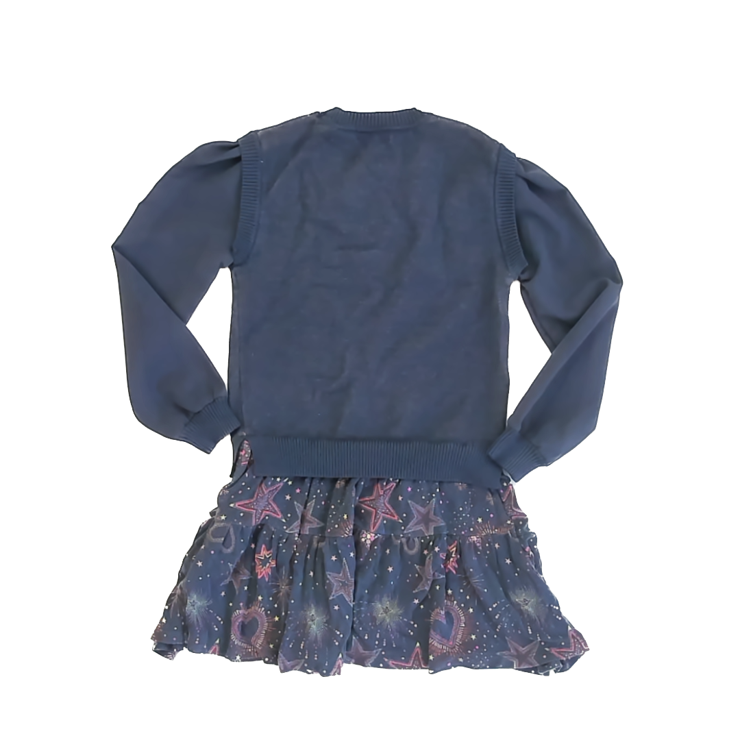 Imoga Girls Navy Dress Size: 8 Years Navy