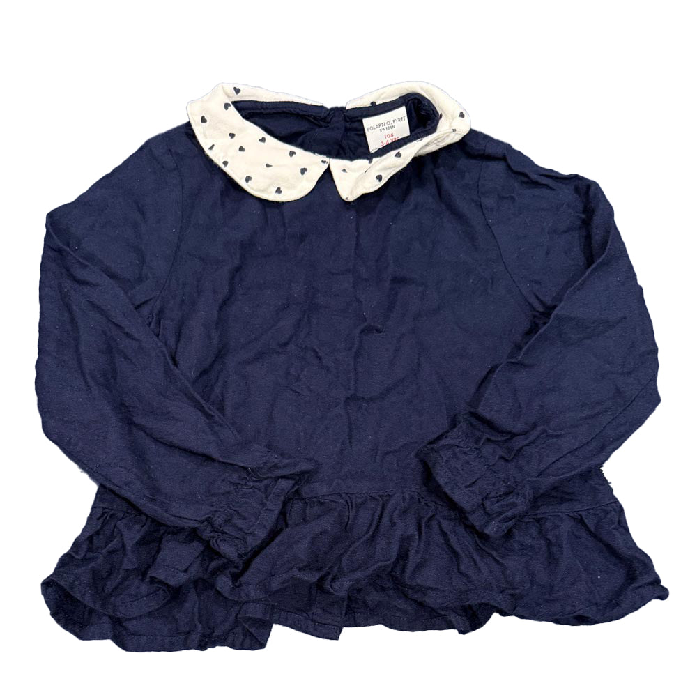 Polarn O. Pyret Girls Navy Blouse Size: 3-4T Navy