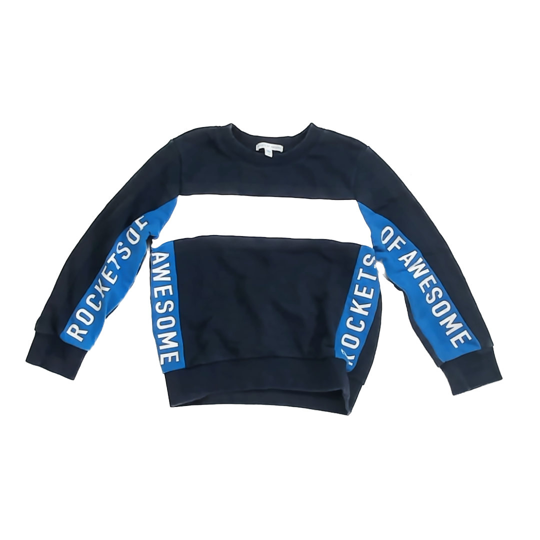 Rockets Of Awesome Boys Navy Sweatshirt Size: 6 Years Navy