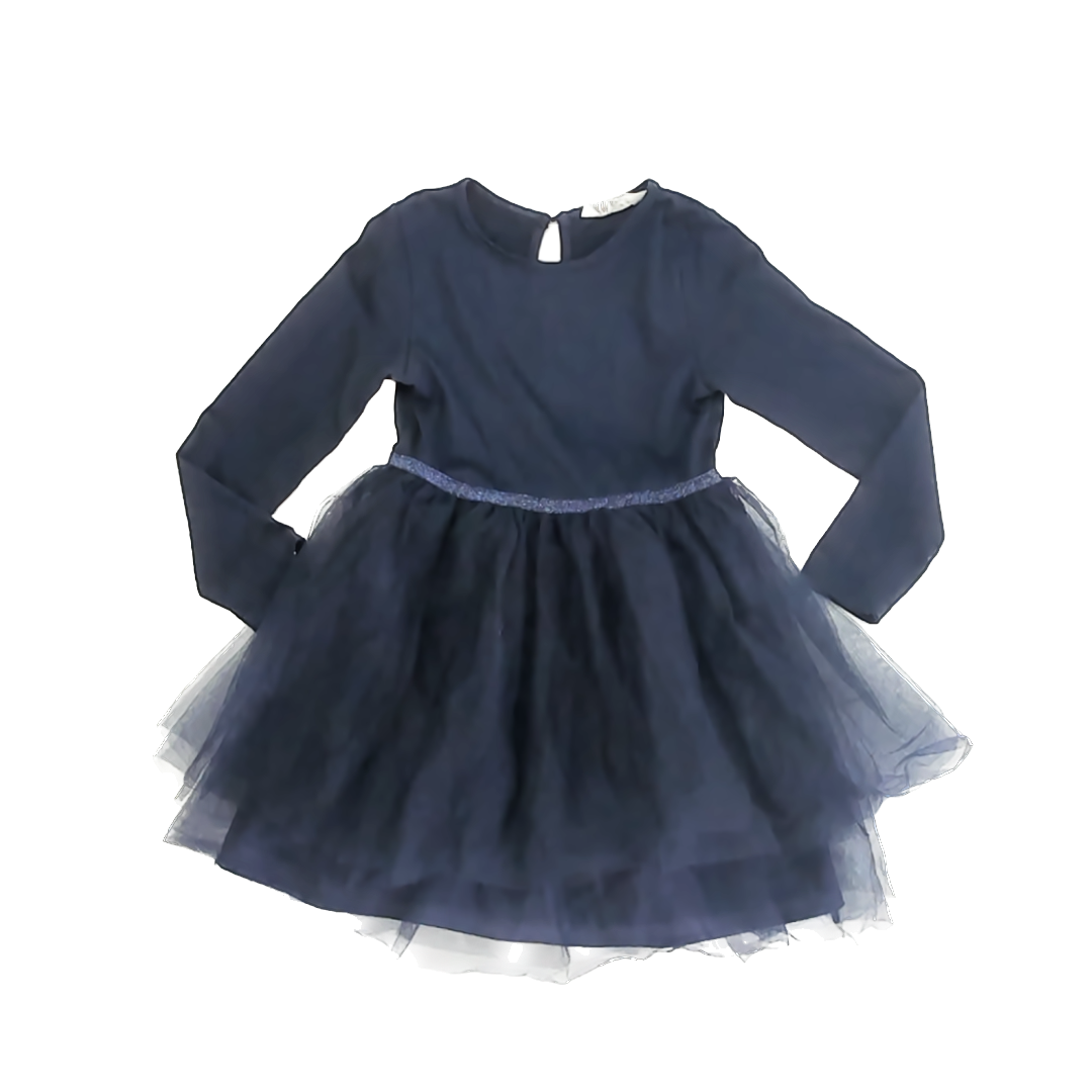 H&M Girls Navy Dress Size: 5-6 Years Navy