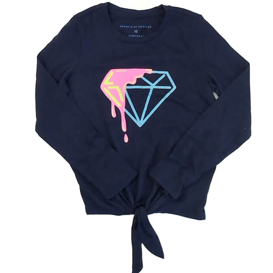 Rockets Of Awesome Girls Navy Long Sleeve T-Shirt Size: 10 Years Navy