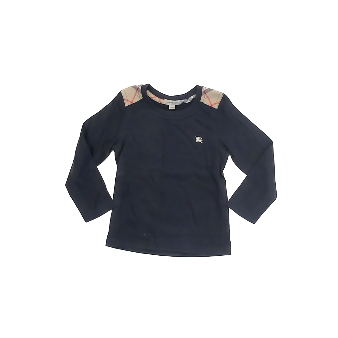 Burberry Boys Navy Long Sleeve T-Shirt Size: 4T Navy
