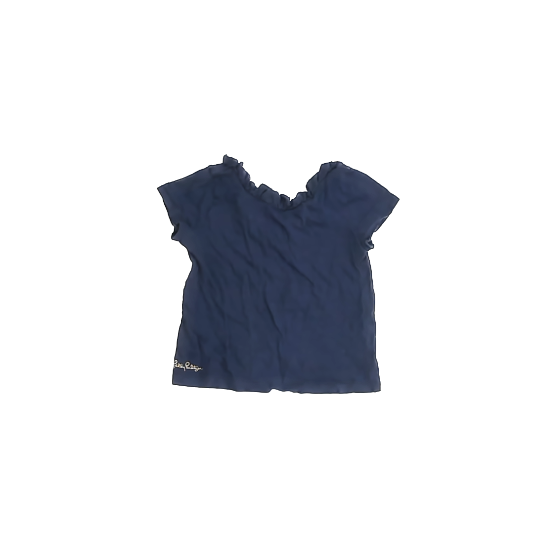 Lilly Pulitzer Girls Navy T-Shirt Size: 6-7 Years Navy