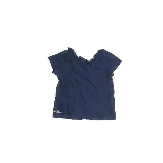 Lilly Pulitzer Girls Navy T-Shirt Size: 6-7 Years Navy