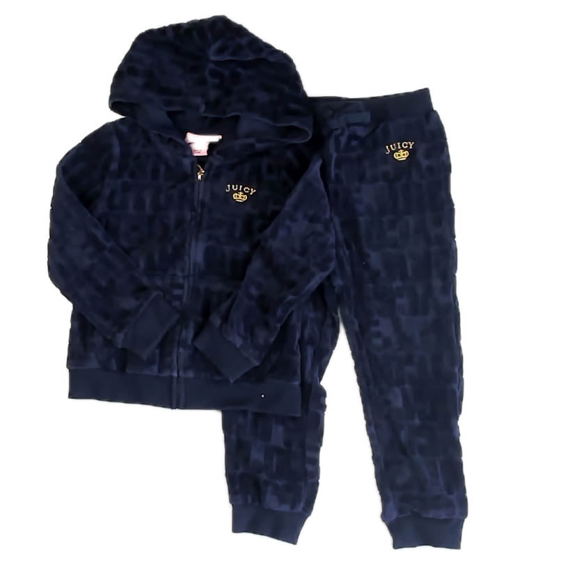 Juicy Couture Girls Navy Apparel Sets Size: 3T Navy