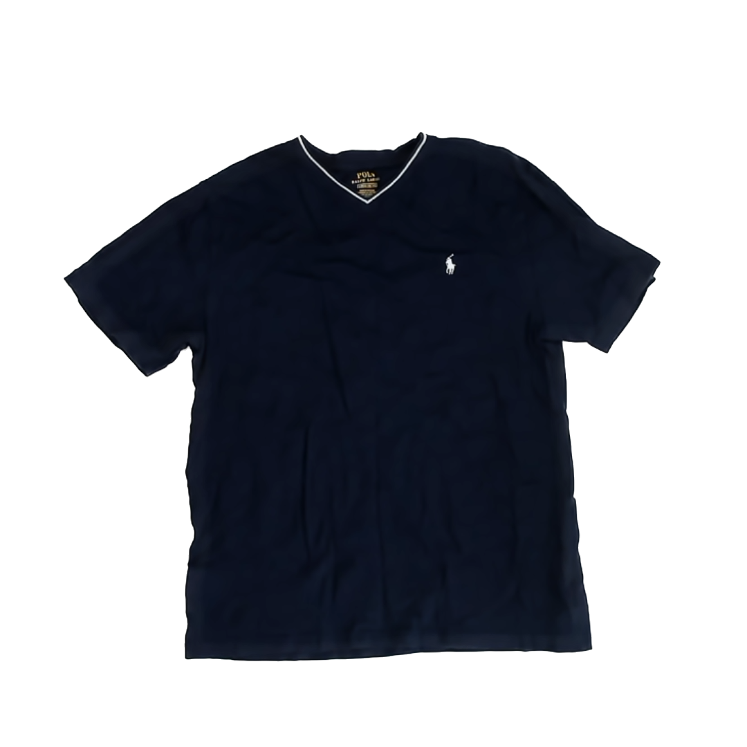 Ralph Lauren Boys Navy Short Sleeve Shirt Size: L (14-16) Navy