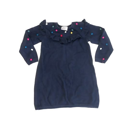 Hanna Andersson Girls Navy Sweater Dress Size: 5T Navy
