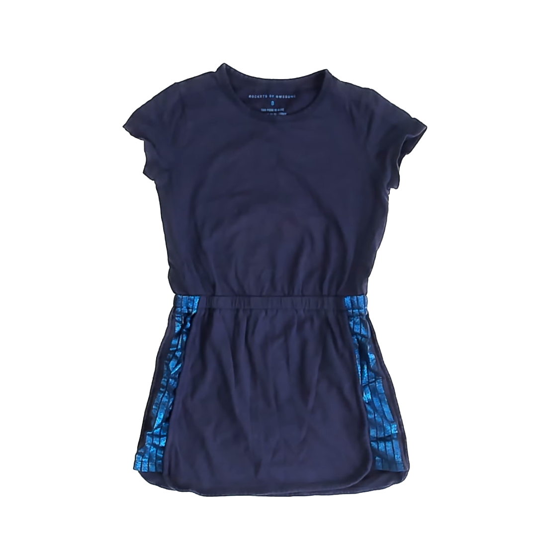 Rockets Of Awesome Girls Navy Dress Size: 8 Years Navy