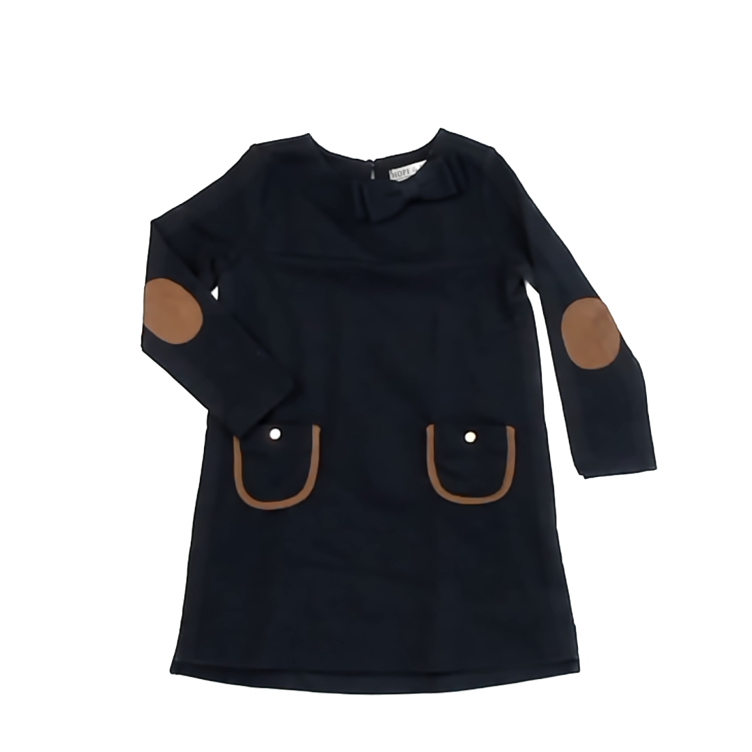Hope & Henry Girls Navy Dress Size: 2T Navy