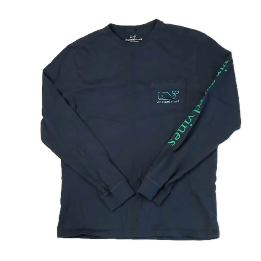 Vineyard Vines Boys Navy Long Sleeve T-Shirt Size: Mens Small Navy
