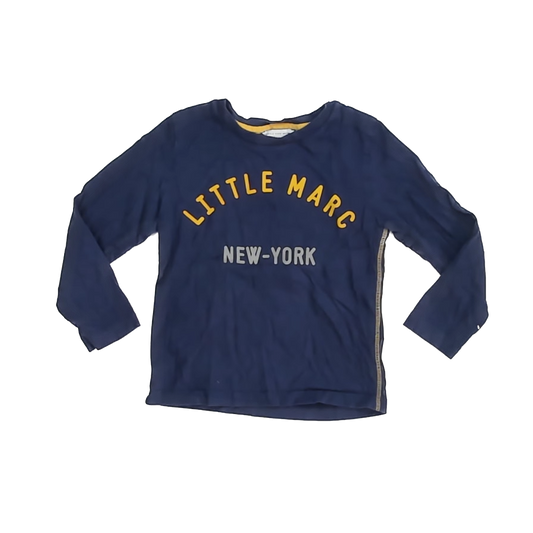 Little Marc Jacobs Boys Navy Long Sleeve T-Shirt Size: 6 years Navy