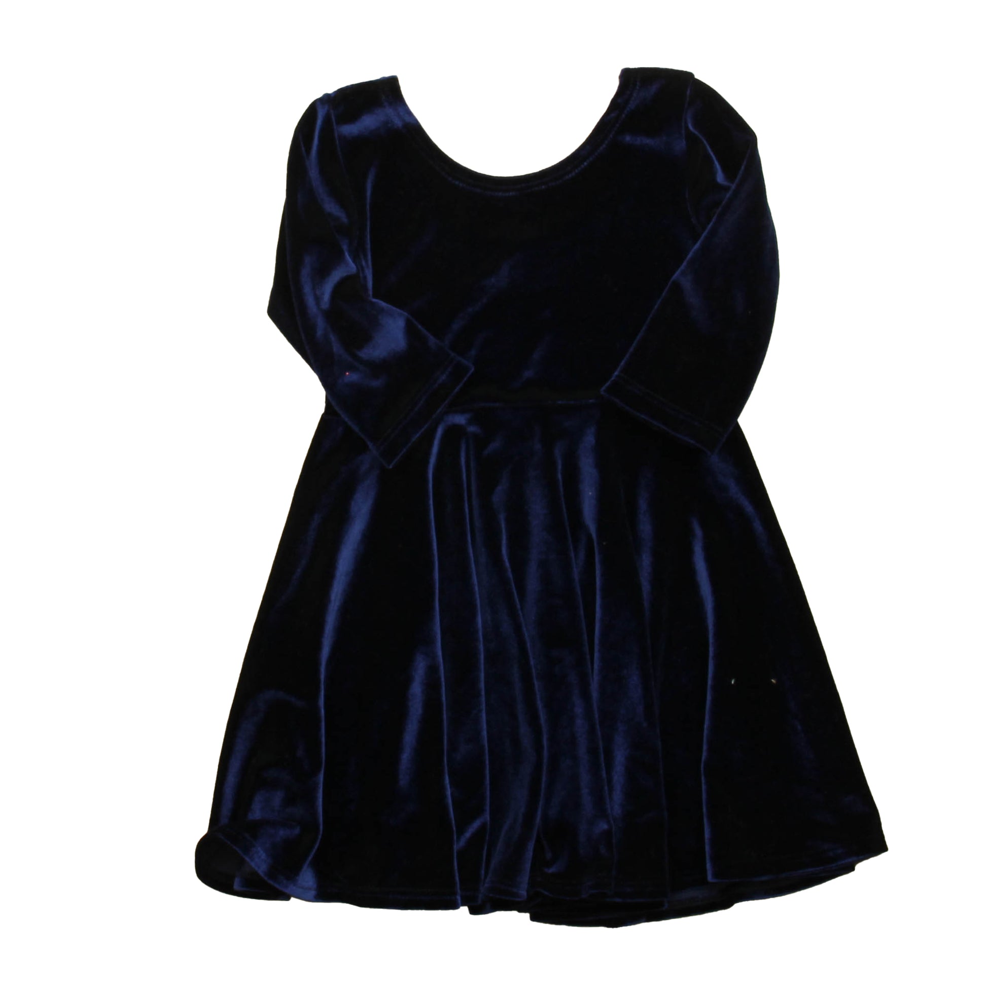Fi & Me Girls Navy Dress Size: 4T Navy