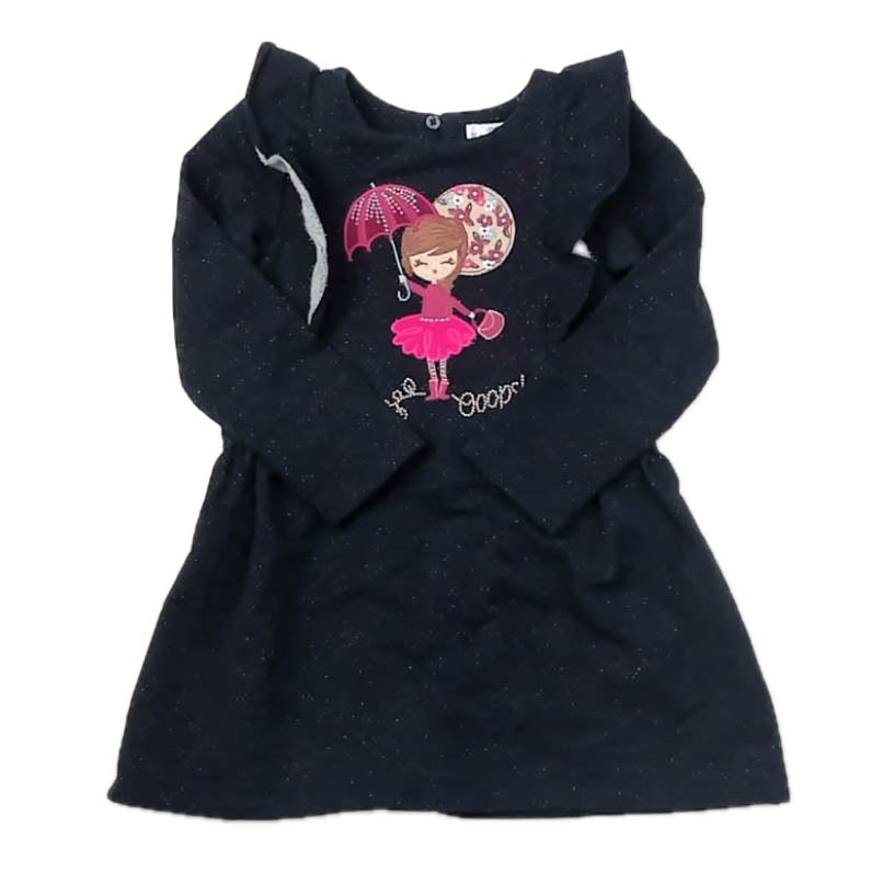 Mayoral Girls Navy Dress Size: 3T Navy