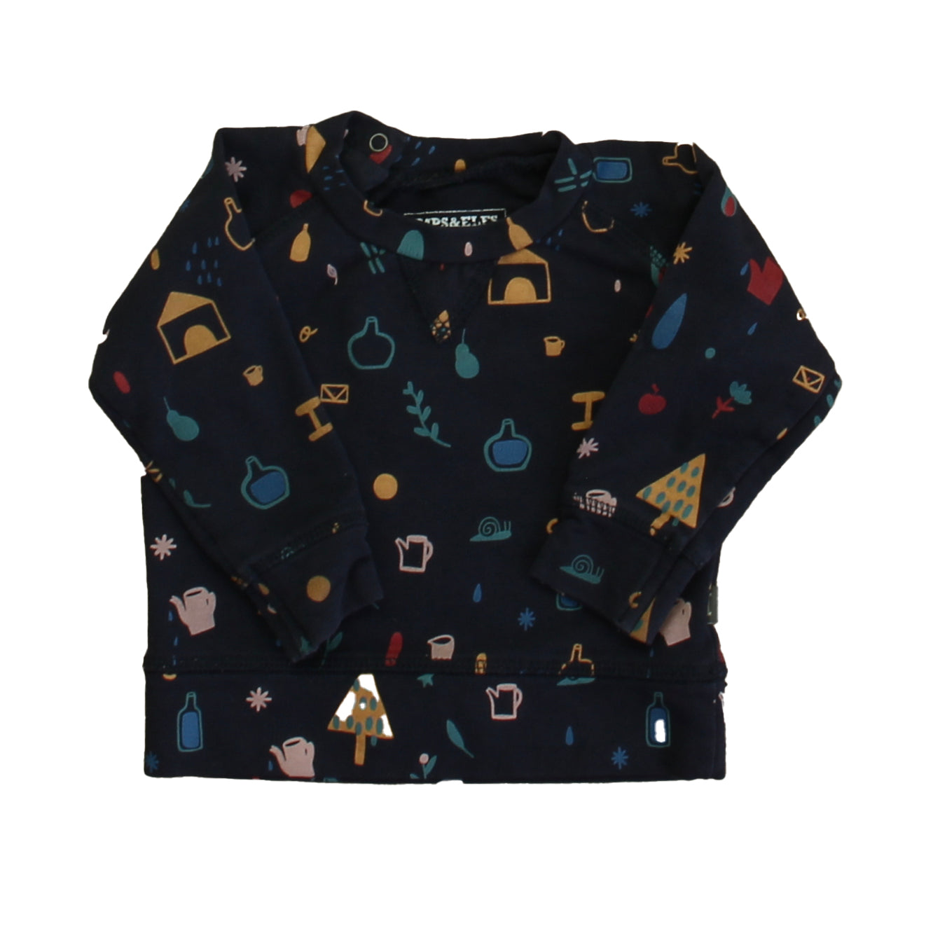 IMPS & ELFS Boys Navy Long Sleeve Shirt Size: 3-6 Months Navy
