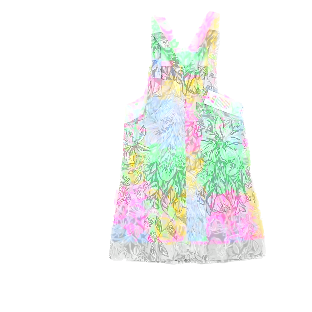 Lilly Pulitzer Girls Neon Floral Dress Size: 7 Years Neon Floral