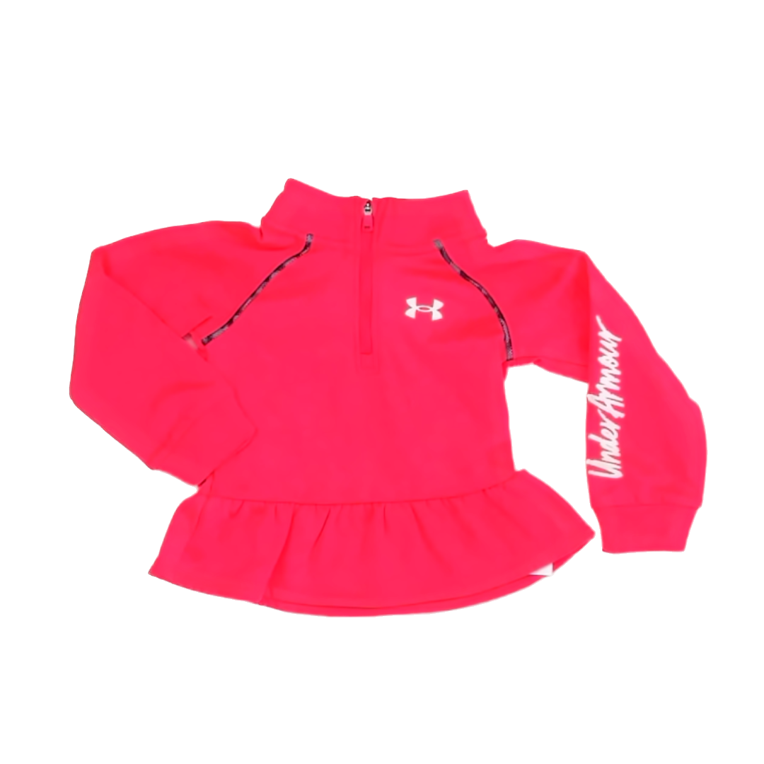 Under Amour Girls Neon Pink Athletic Top Size: 2T Neon Pink