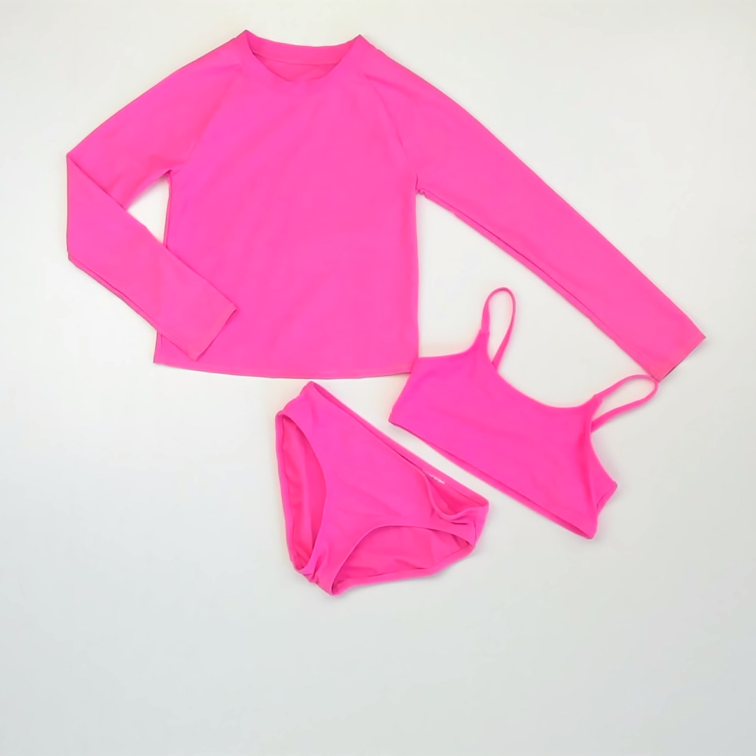 Gap Girls Neon Pink 2-piece Swimsuit Size: 6-7 Years Neon Pink