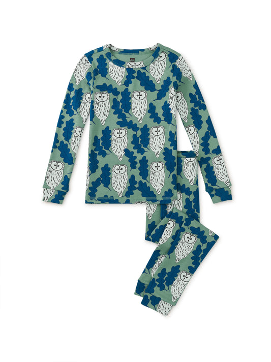 Tea Collection Boys Night Owl 2-piece Pajamas Size: 3-6 Months Night Owl