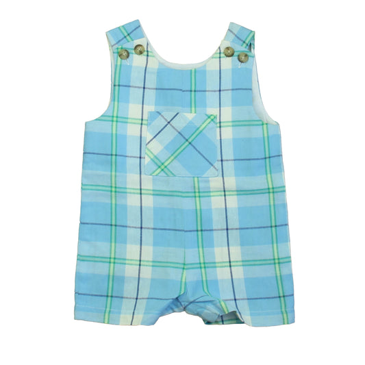 Classic Prep Boys Noroton Gingham Romper Size: 9-12 Months