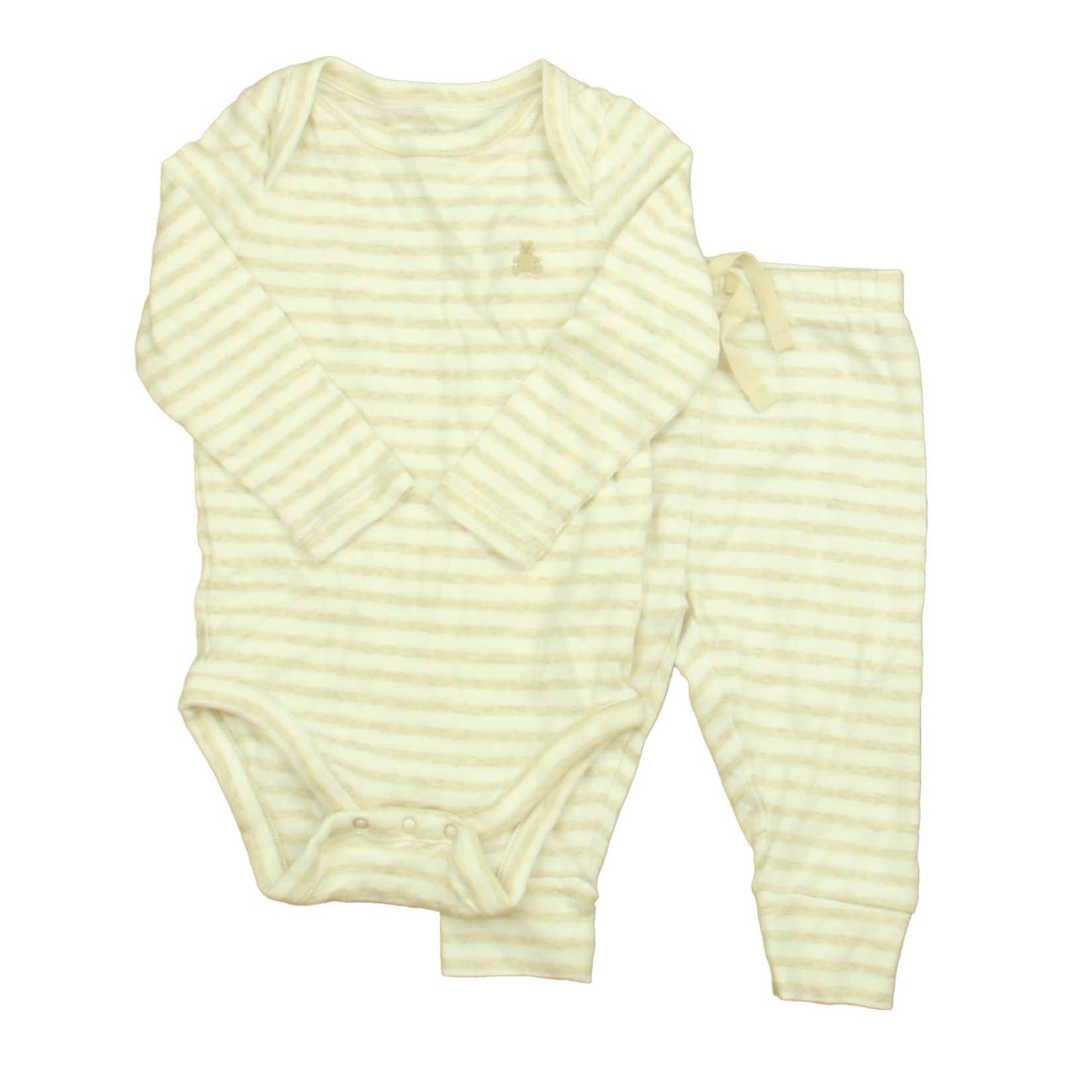 Gap Unisex Oatmeal | White Stripe Apparel Sets Size: 6-12 Months Oatmeal | White Stripe