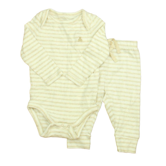 Gap Unisex Oatmeal | White Stripe Apparel Sets Size: 6-12 Months Oatmeal | White Stripe