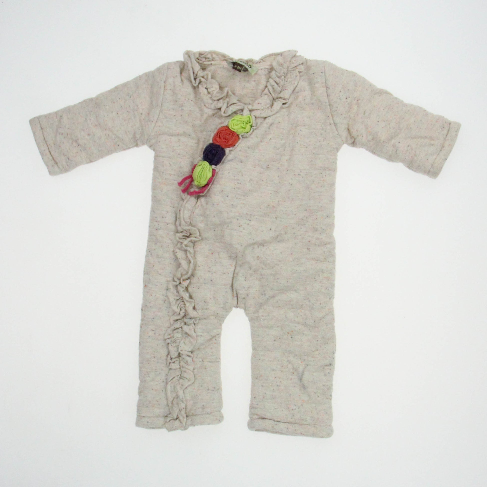 Sophie Catalou Girls Oatmeal Long Sleeve Outfit Size: 3-6 months Oatmeal