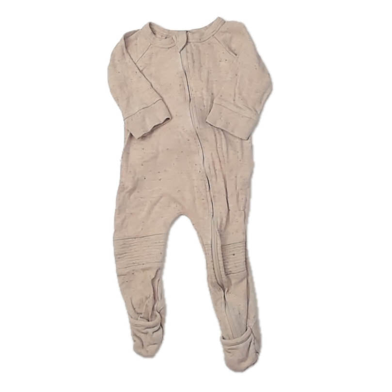 Goumi Boys Oatmeal 1-piece footed Pajamas Size: 6-12 Months Oatmeal