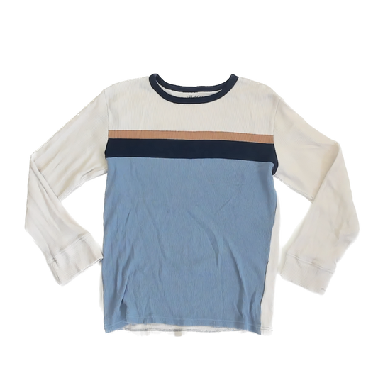 Children's Place Boys Oatmeal Long Sleeve Shirt Size: 10-12 Years Oatmeal